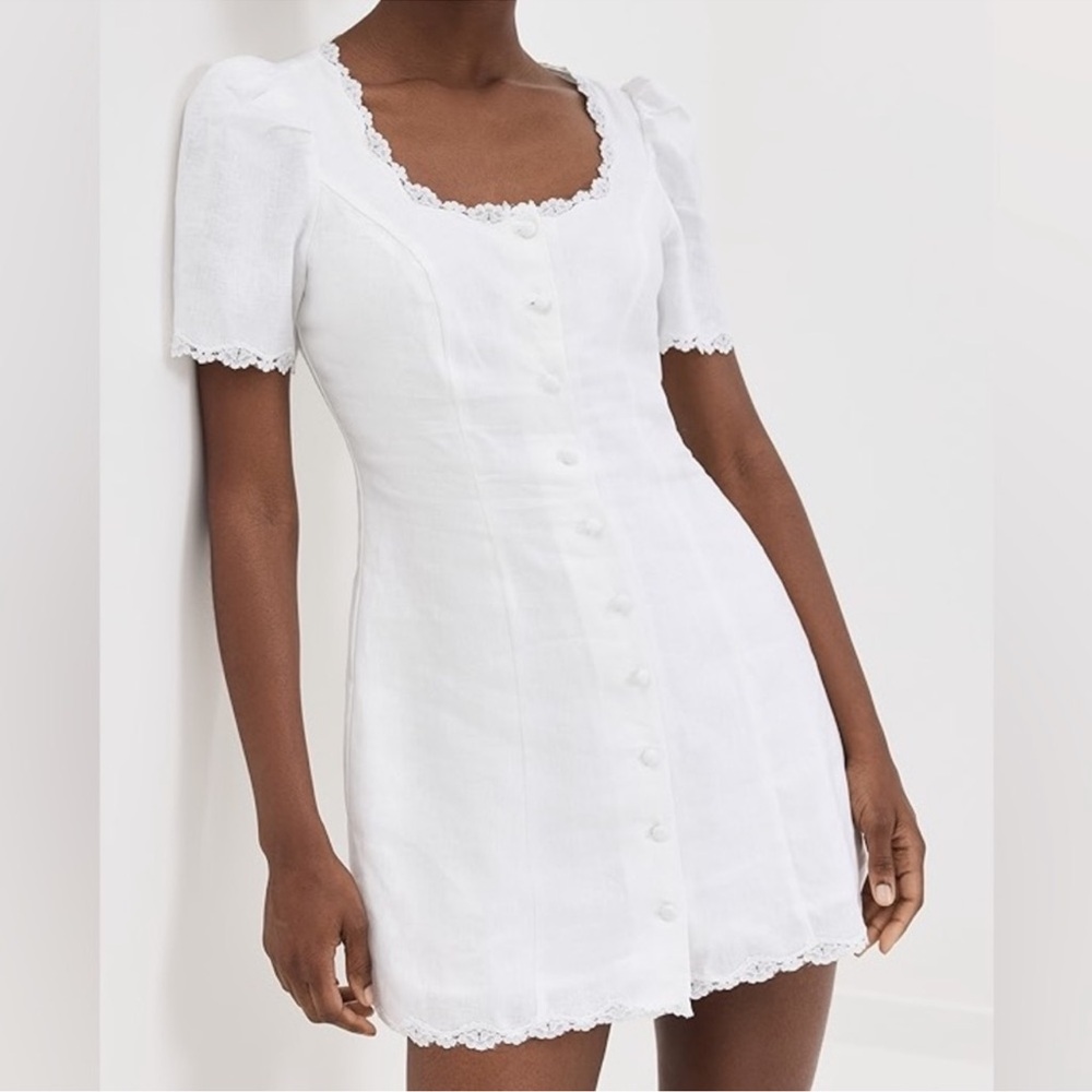 Reformation Annabella Linen Mini Dress